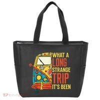 What A Long Strange Trip ItS Been 70s Hippie Camping Lover Tote Bag thumb 0