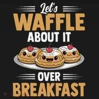 Waffles Apparel LetS Waffle About It Over Breakfast Tank Top thumb 6