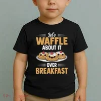 Waffles Apparel LetS Waffle About It Over Breakfast Toddler T-Shirt thumb 2