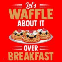 Waffles Apparel LetS Waffle About It Over Breakfast Santa Hat thumb 1
