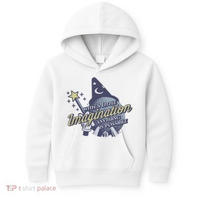 With A Little Imagination Kids Hoodie