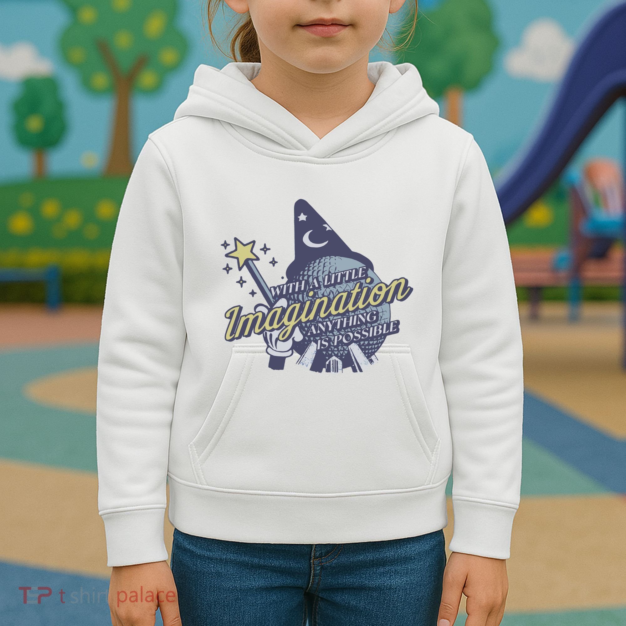 With A Little Imagination Kids Hoodie