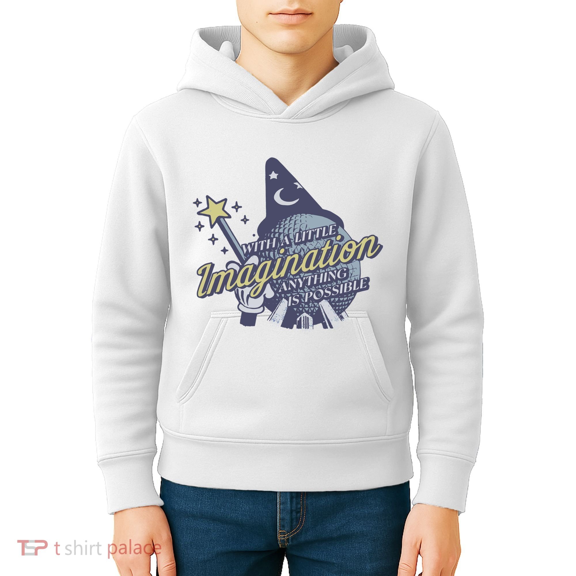With A Little Imagination Kids Hoodie