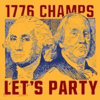Washington And Lincoln 1776 Champs Let’s Party USA Flag Pom Pom 12in Knit Beanie thumb 2