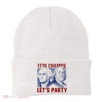 Washington And Lincoln 1776 Champs Let’s Party USA Flag Beanie thumb 0