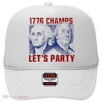 Washington And Lincoln 1776 Champs Let’s Party USA Flag Hat thumb 0