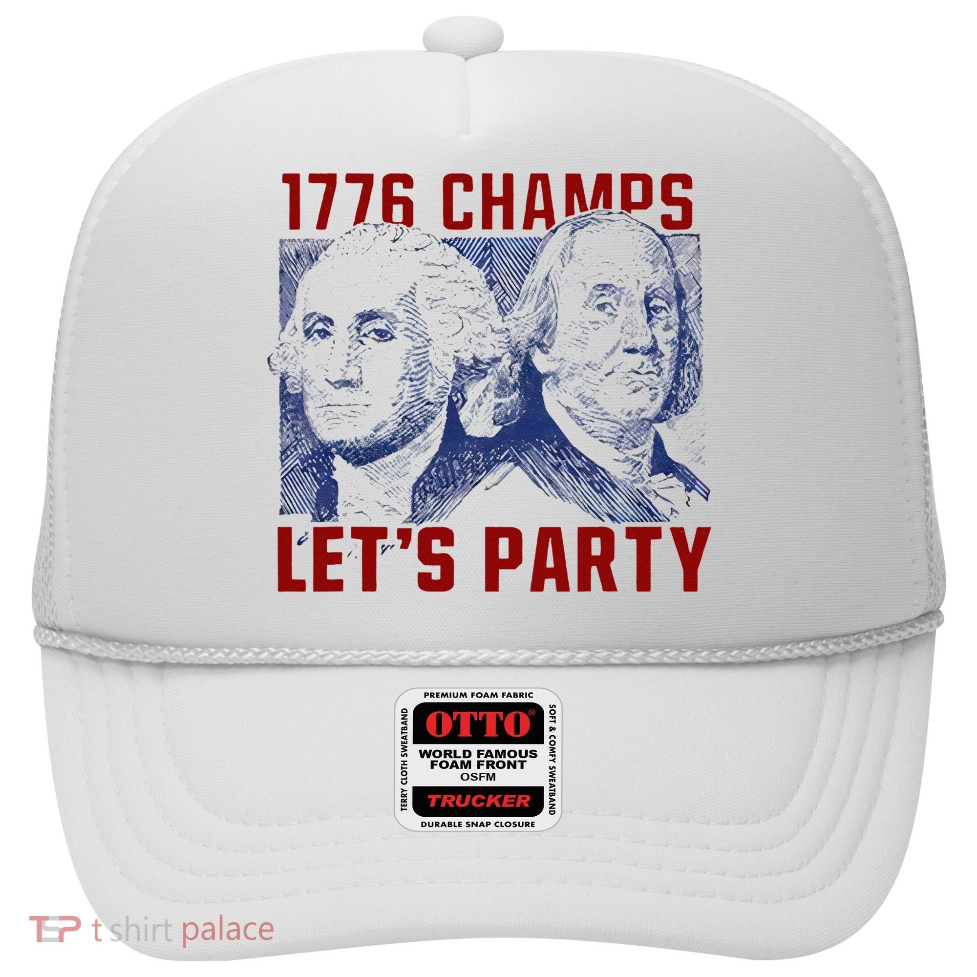 Washington And Lincoln 1776 Champs Let’s Party USA Flag Hat