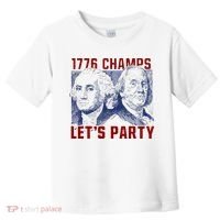 Washington And Lincoln 1776 Champs Let’s Party USA Flag Toddler T-Shirt thumb 0