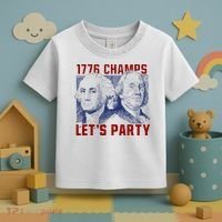 Washington And Lincoln 1776 Champs Let’s Party USA Flag Toddler T-Shirt thumb 3