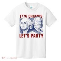Washington And Lincoln 1776 Champs Let’s Party USA Flag Kids T-Shirt thumb 0