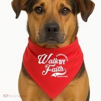 Walk By Faith And Not By Sight USA-Made Doggie Bandana thumb 1