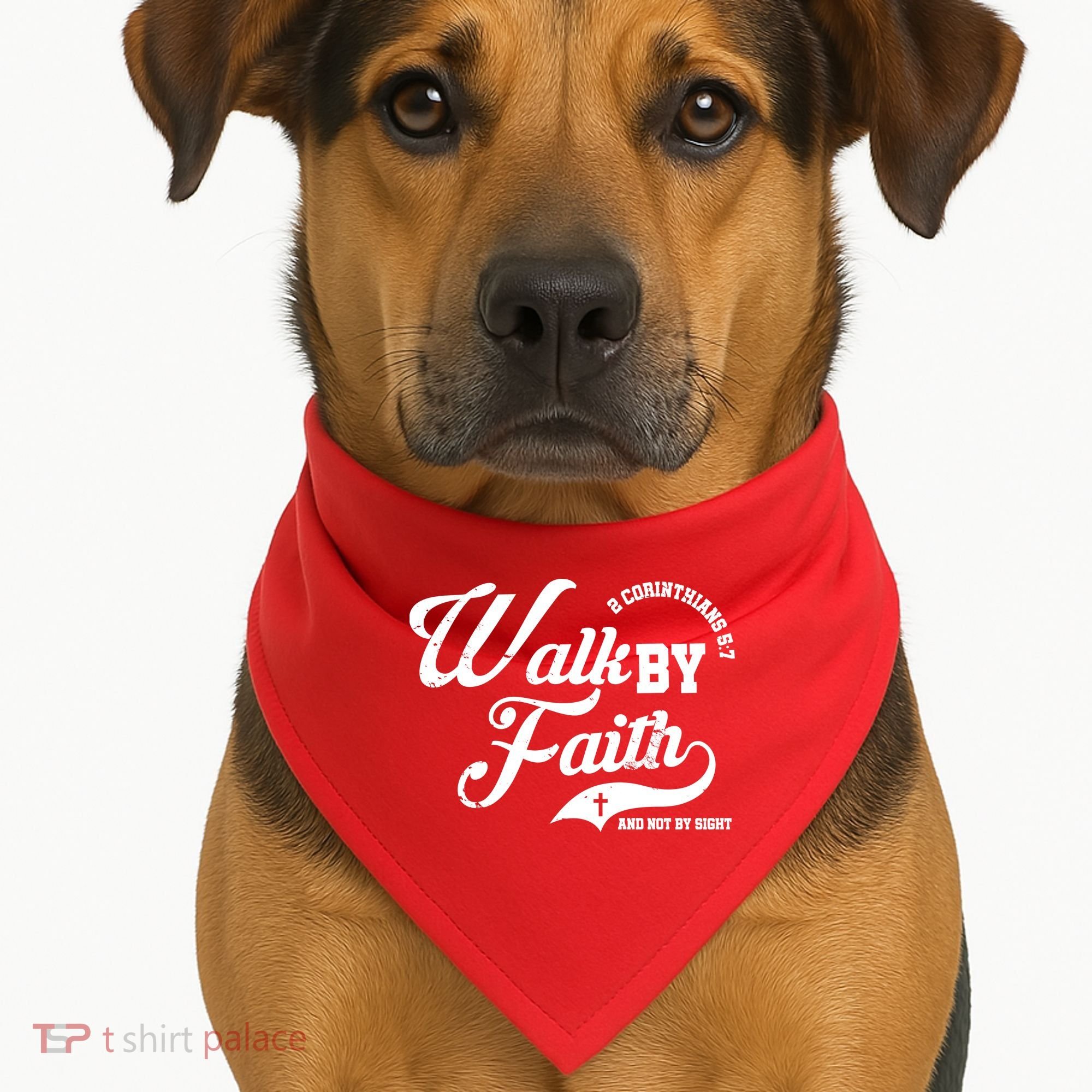 Walk By Faith And Not By Sight USA-Made Doggie Bandana
