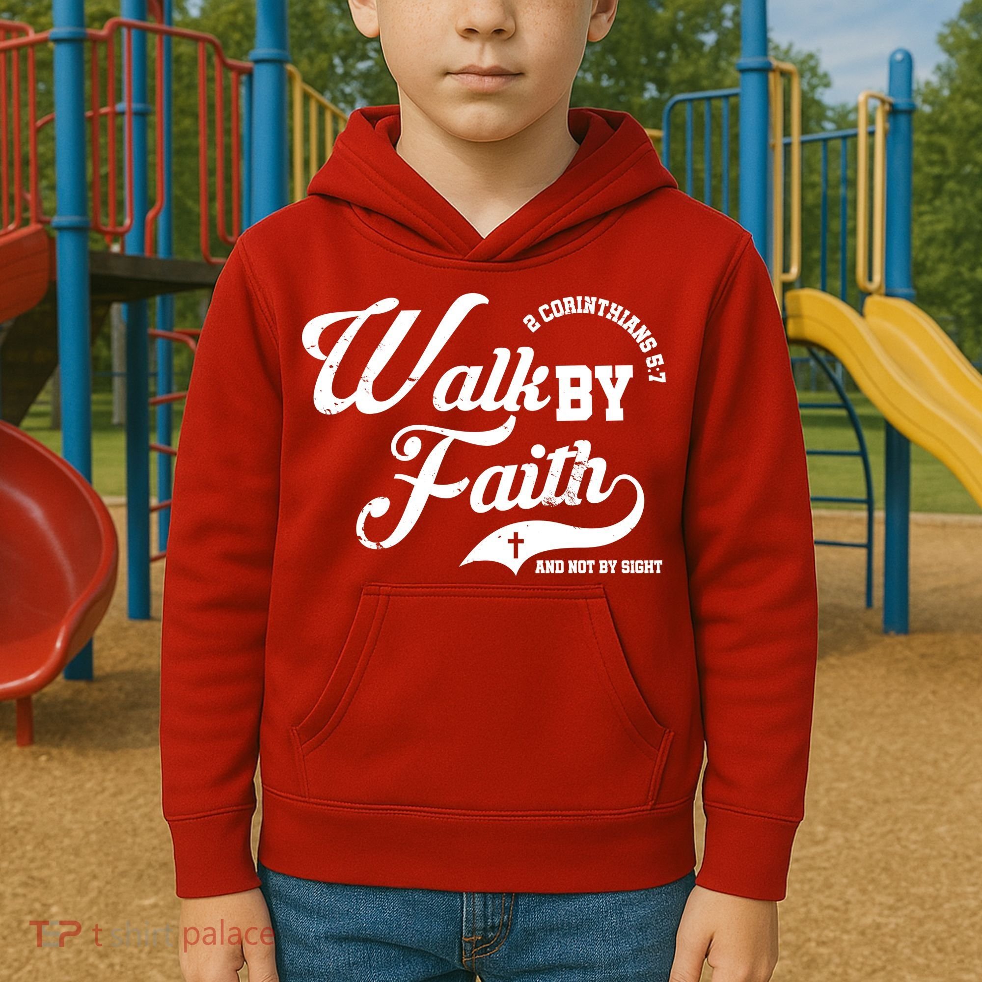 Walk By Faith And Not By Sight Kids Hoodie