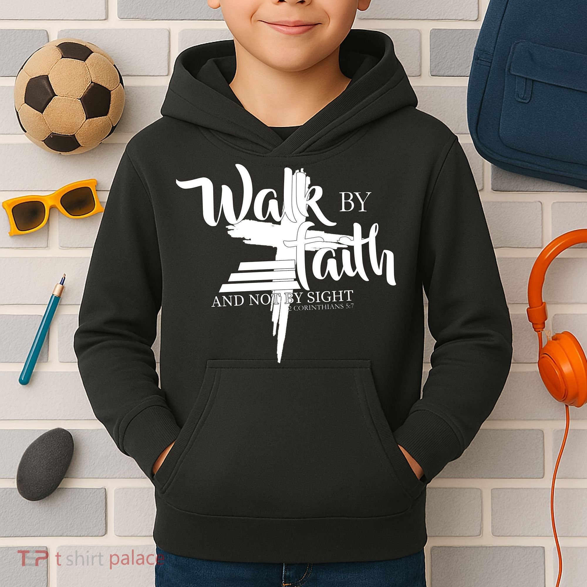 Walk By Faith Not By Sight Kids Hoodie