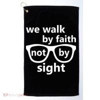 Walk By Faith Not By Sight Christian Golf Towel thumb 0