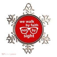 Walk By Faith Not By Sight Christian Ornament thumb 0