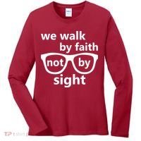 Walk By Faith Not By Sight Christian Women's Long Sleeve Shirt thumb 0