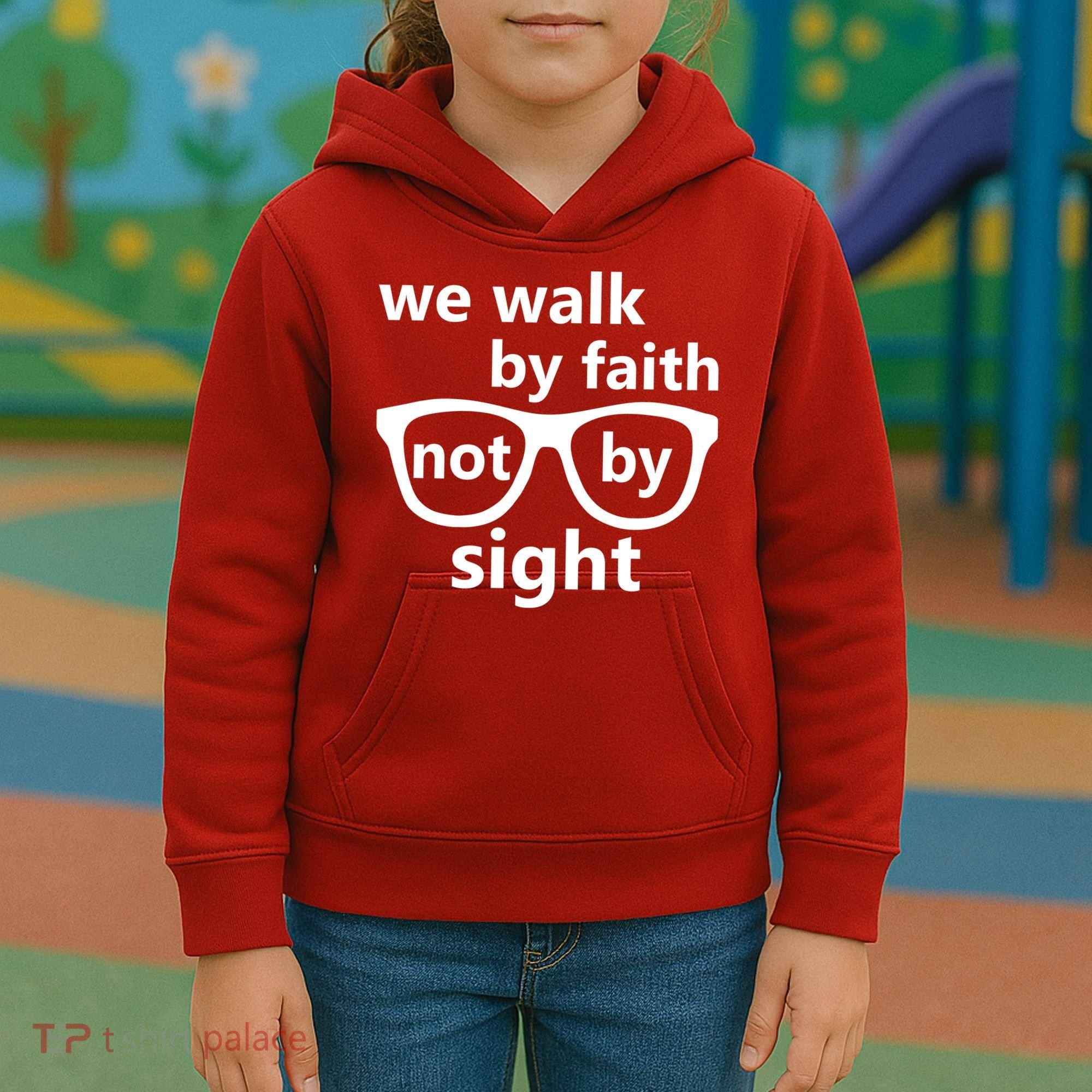 Walk By Faith Not By Sight Christian Kids Hoodie