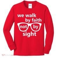 Walk By Faith Not By Sight Christian Kids Long Sleeve Shirt thumb 0