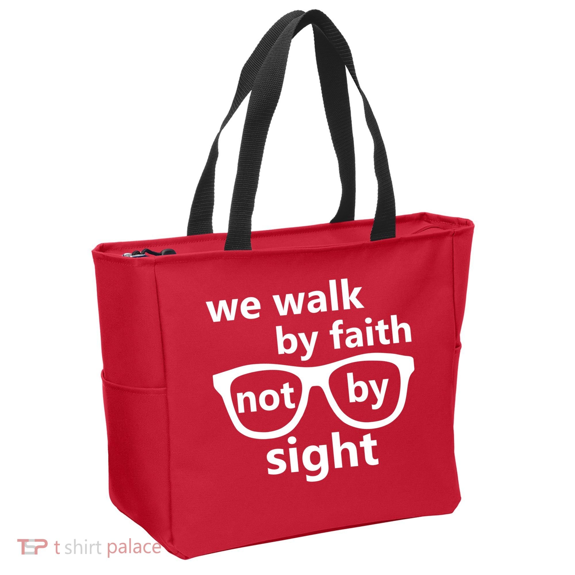 Walk By Faith Not By Sight Christian Tote Bag