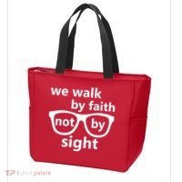 Walk By Faith Not By Sight Christian Tote Bag thumb 3