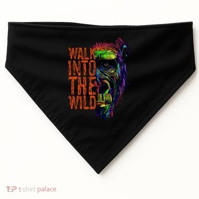 Walk Into The Wild Colorful Gorilla USA-Made Doggie Bandana