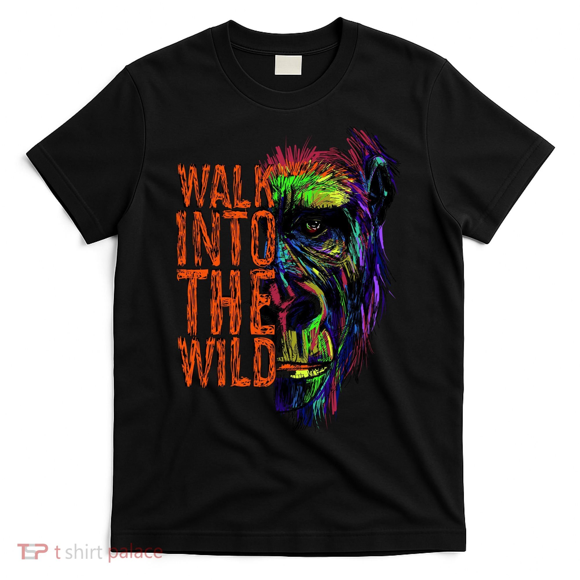 Walk Into The Wild Colorful Gorilla T-Shirt