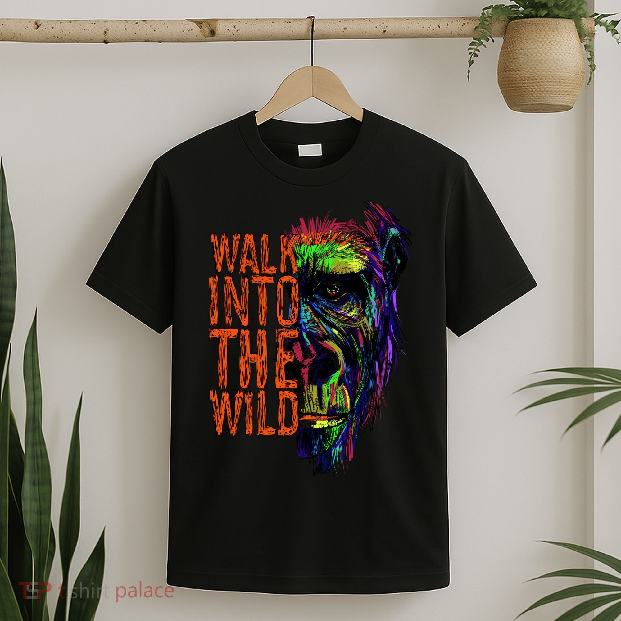 Walk Into The Wild Colorful Gorilla T-Shirt