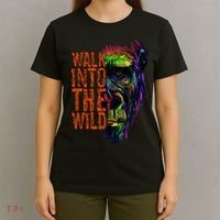Walk Into The Wild Colorful Gorilla T-Shirt thumb 4