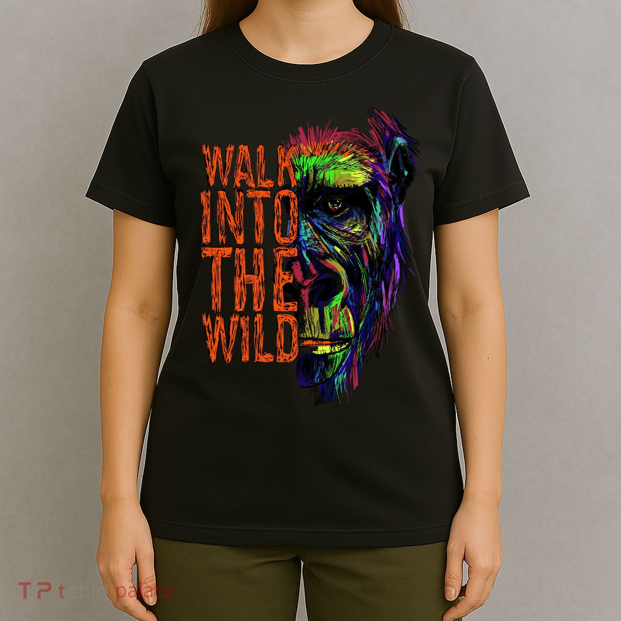 Walk Into The Wild Colorful Gorilla T-Shirt