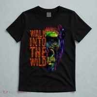 Walk Into The Wild Colorful Gorilla T-Shirt thumb 5