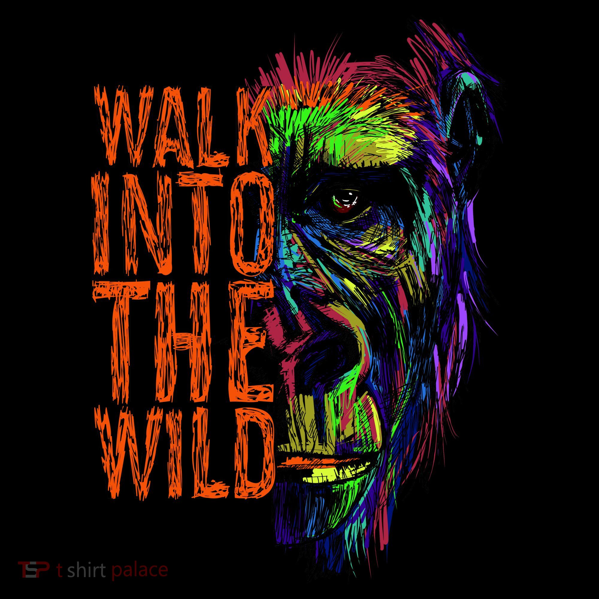 Walk Into The Wild Colorful Gorilla T-Shirt
