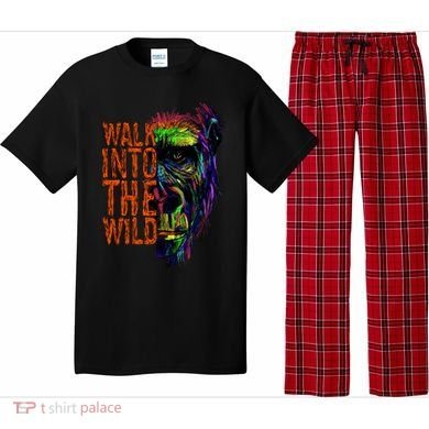 Walk Into The Wild Colorful Gorilla Pajama Set