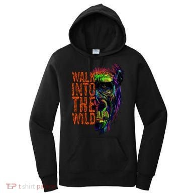Walk Into The Wild Colorful Gorilla Women's Hoodie