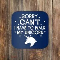 Walk My Unicorn  Coaster thumb 0