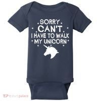 Walk My Unicorn  Baby Bodysuit thumb 0