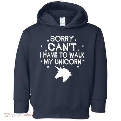 Walk My Unicorn Toddler Hoodie
