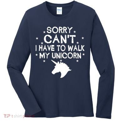 Walk My Unicorn  Women's Long Sleeve Shirt
