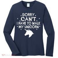 Walk My Unicorn  Women's Long Sleeve Shirt thumb 0