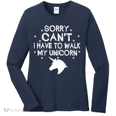 Walk My Unicorn  Women's Long Sleeve Shirt