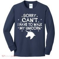 Walk My Unicorn  Kids Long Sleeve Shirt thumb 0