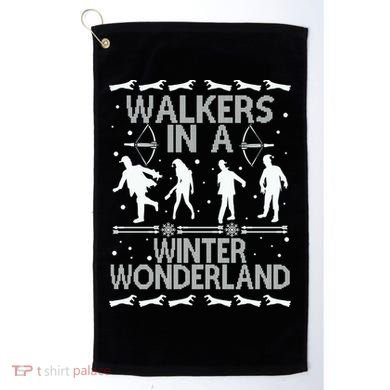 Walkers In A Winter Wonderland Golf Towel
