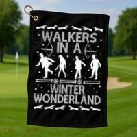 Walkers In A Winter Wonderland Golf Towel thumb 1