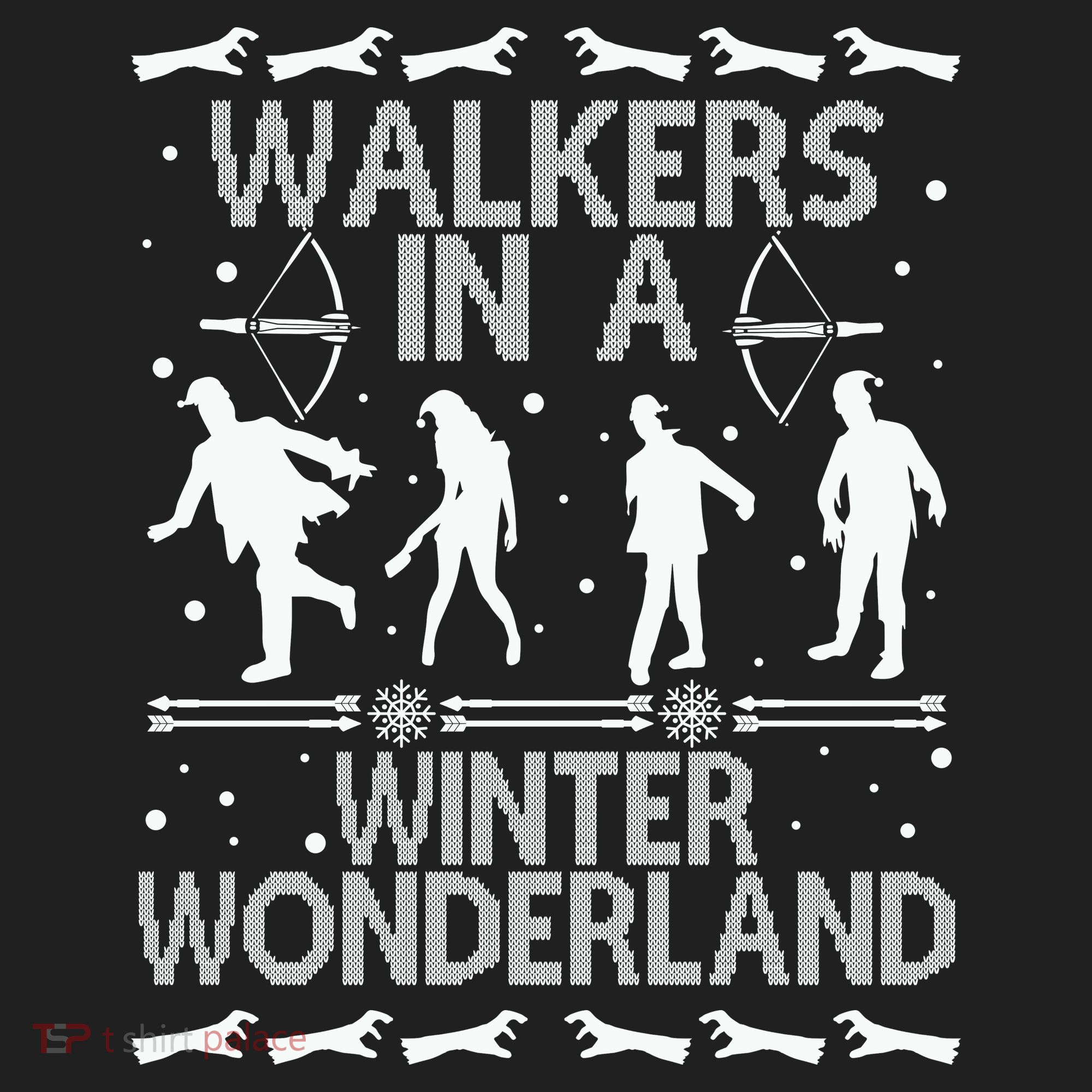 Walkers In A Winter Wonderland Golf Towel