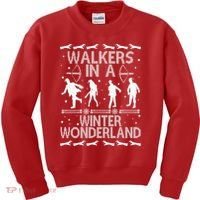 Walkers In A Winter Wonderland Kids Sweatshirt thumb 0