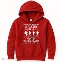 Walkers In A Winter Wonderland Kids Hoodie thumb 0