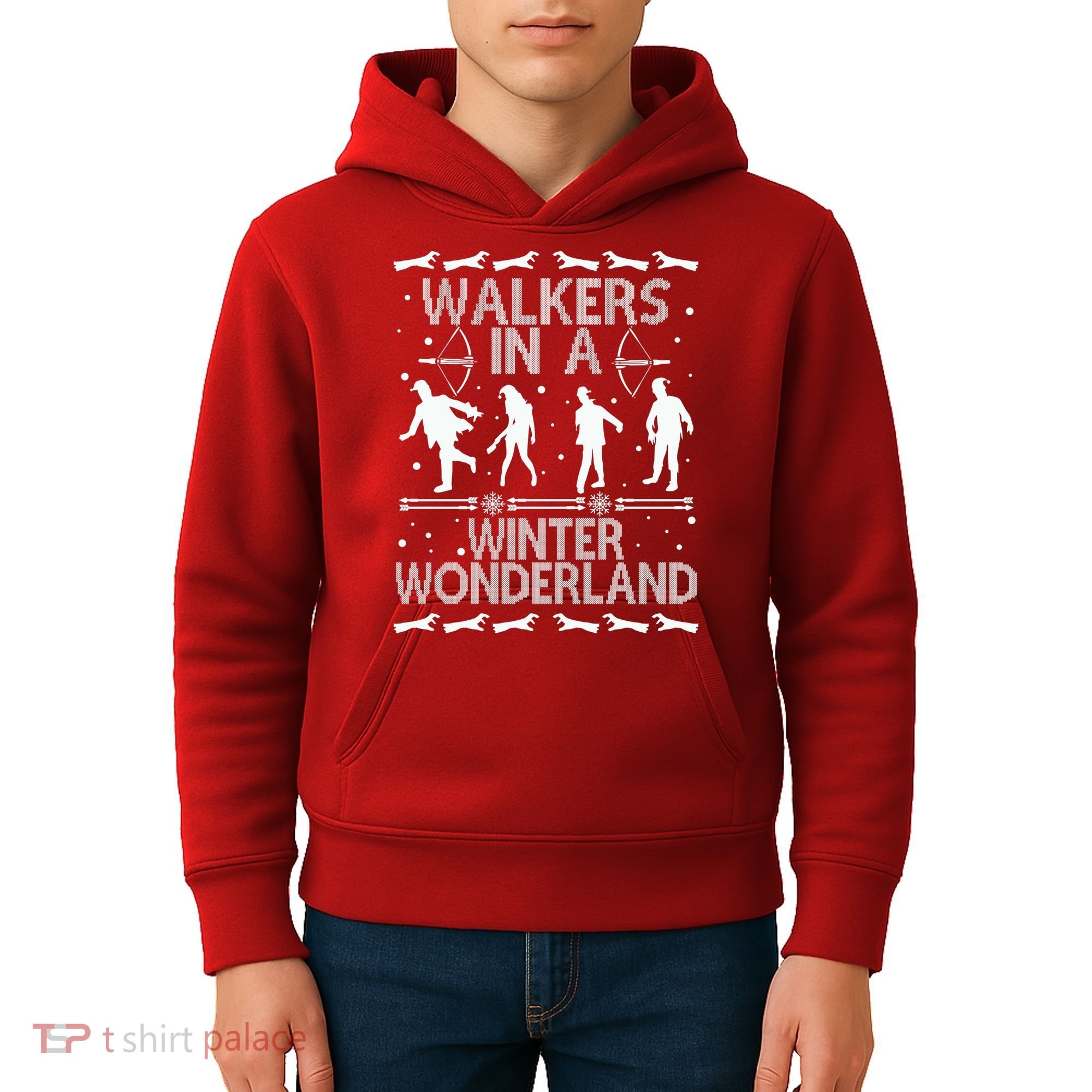 Walkers In A Winter Wonderland Kids Hoodie