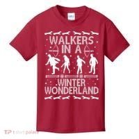 Walkers In A Winter Wonderland Kids T-Shirt thumb 0