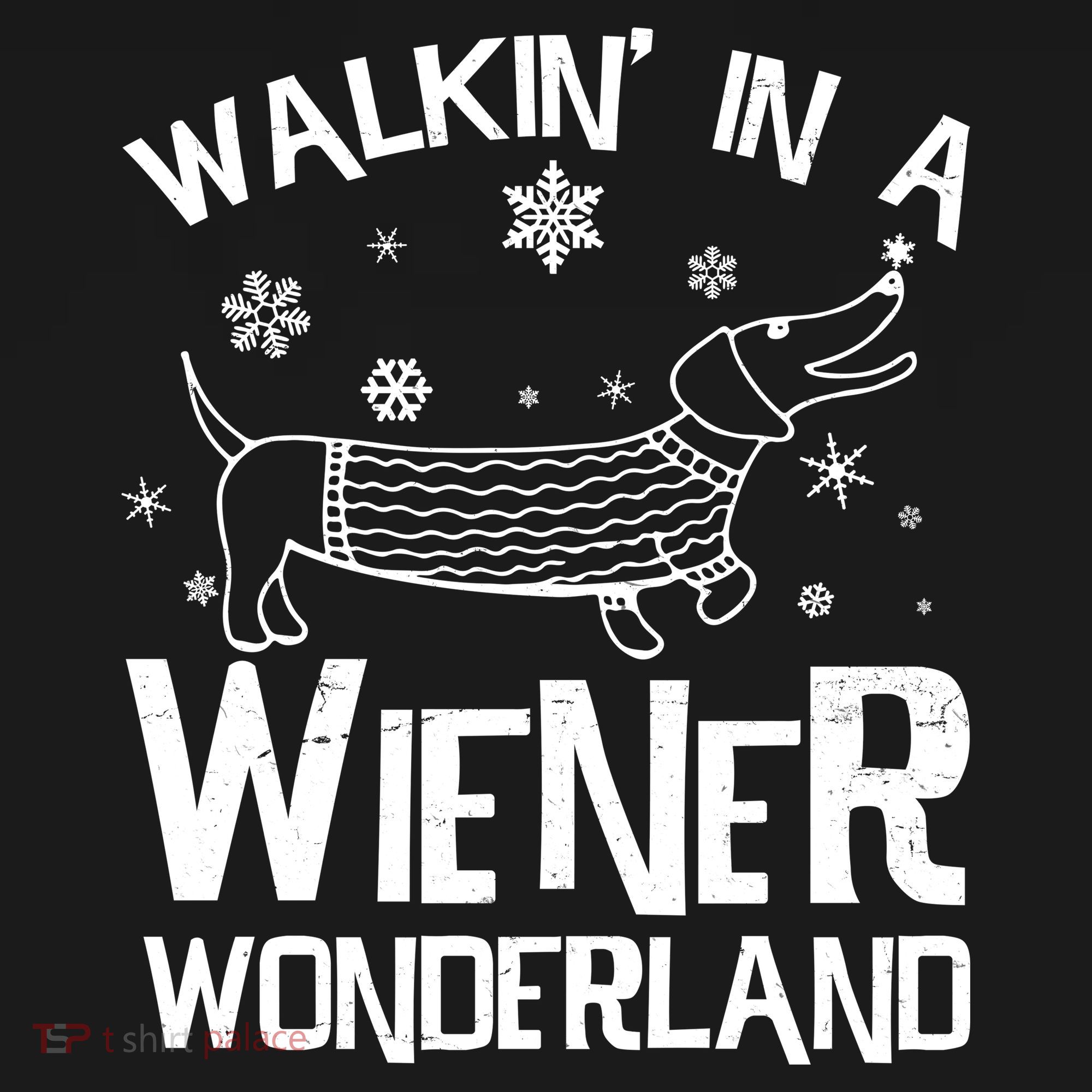 Walking In A Wiener Wonderland Funny Christmas Women's Tank Top