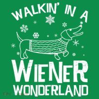 Walking In A Wiener Wonderland Funny Christmas Coaster thumb 2